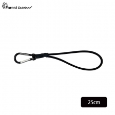 【松果戶外】Forest Outdoor｜彈性繩勾 25cm (單勾含葫蘆扣) 黑色/軍綠色