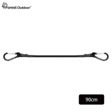 【松果戶外】Forest Outdoor｜彈性繩勾 90cm (雙勾含葫蘆扣) 黑色/軍綠色